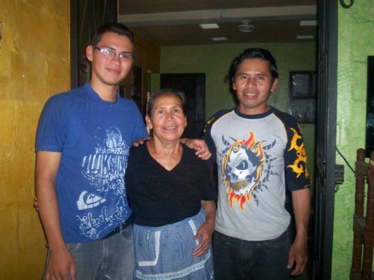 Saul with his Grandma and dad - taken 2013