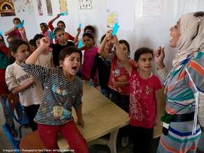 Girls in class at the RI education center