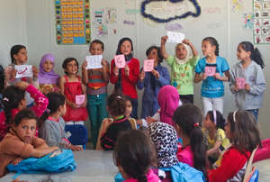 Children in class at the RI education center