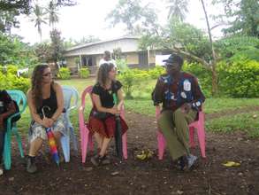 Project interns with a local Chief