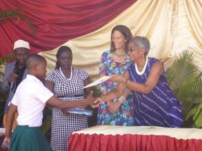 Students receive their high school diploma