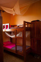 Beds and bedding in the dorms