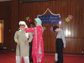 students performing on the white cane day
