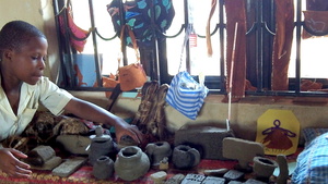 We made a display to show off things we made