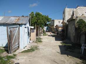 One of the main streets in Domingo Maiz