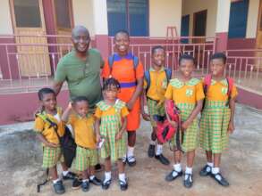 The orphanage children with the founder