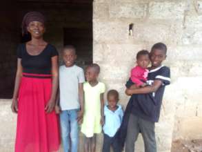 Widow and some of her kids
