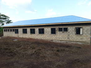 Left view of Building with Window frames fixed