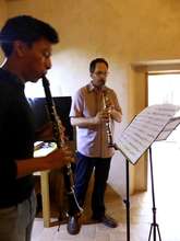 Angel in recording session w/Maestro Chris Davis