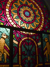 A stained-glass window in our new music studio