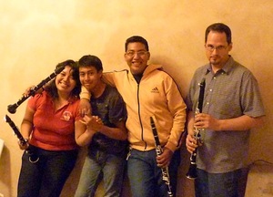 Students and teacher in class at Arquetopia Oaxaca