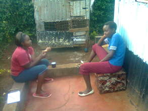 Soni from our team taking views of a beneficiary
