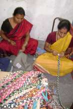 Skipping ropes made out of waste sarees & duppatta