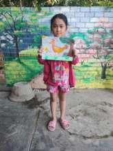 An's sister Vy in our art program