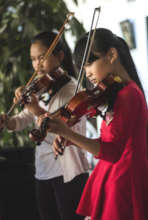 Practicing for the summer concert