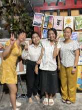 Co-founders, Sophie and Phoebe with Students