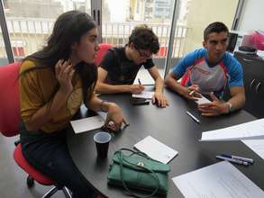 Some youth at the training workshop