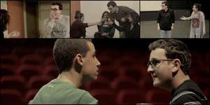Pierre and Rawad at an acting workshop