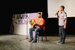 Yasser performs at the Nawaya Talks