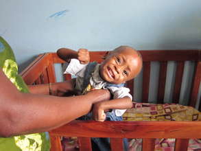 Severely malnourished child at one of the homes
