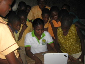 Online at last - pupils learn about the internet.