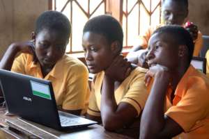 Sharing and caring - girls prepare for exams.