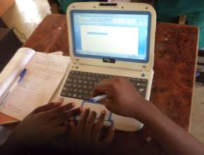 Hands-on! The laptops helped the children pass.