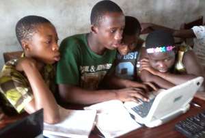 Eager children attending holiday classes.