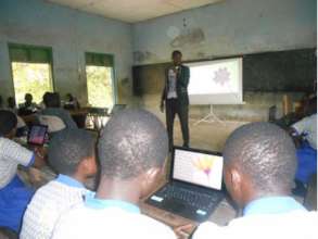 Computer class in action, Ashanti Region.