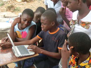 Keen pupils research the internet.