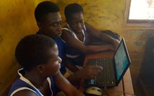 Exam preparation using the library's laptops.