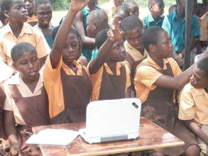 Hands-on computer classes for 1,800 Ghana children