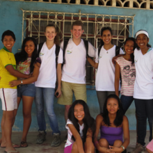 The GROW interns with some of the youth