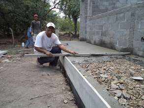 Pouring the walkway