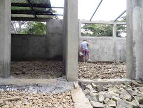 prepping for floors to be poured