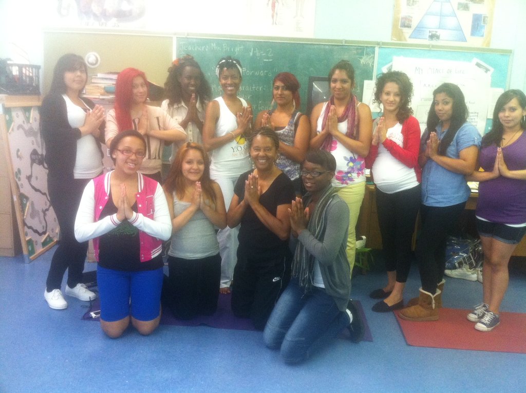 Prenatal Yoga at School for Pregnant Teens