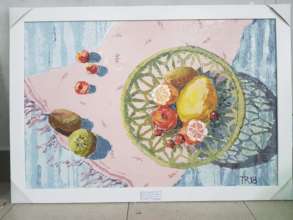 Oil painting of a picnic