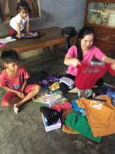 New clothes and school supplies