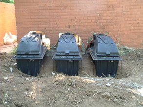 3 units in position in male restroom.