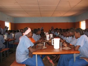 Girls Eating their Noon Meal