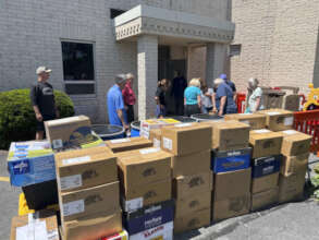 Loading Truck for Shipment to Liberia