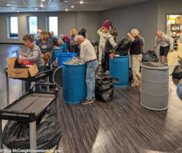 Packing Barrels of Love at Asbury Church