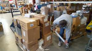 Lab readied for shipment at Project Cure