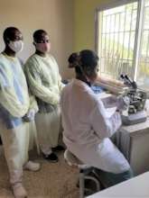 Our Lab Tech with Students