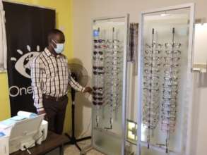 Dr. Douglas with Eye Glasses Display