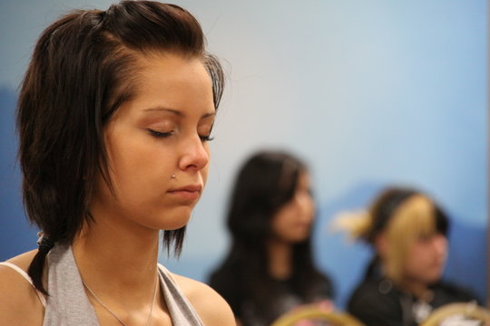 Teach meditation to 25 at-risk girls