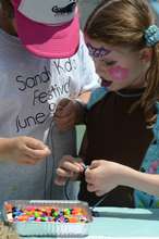 Necklace Making at the Festival