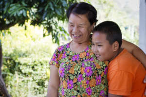 Foster mum with child