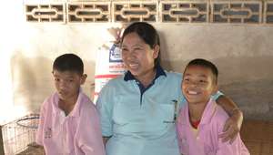 Chiang Mai foster Mum with her two foster sons
