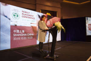 Foster parents recounting her experiences